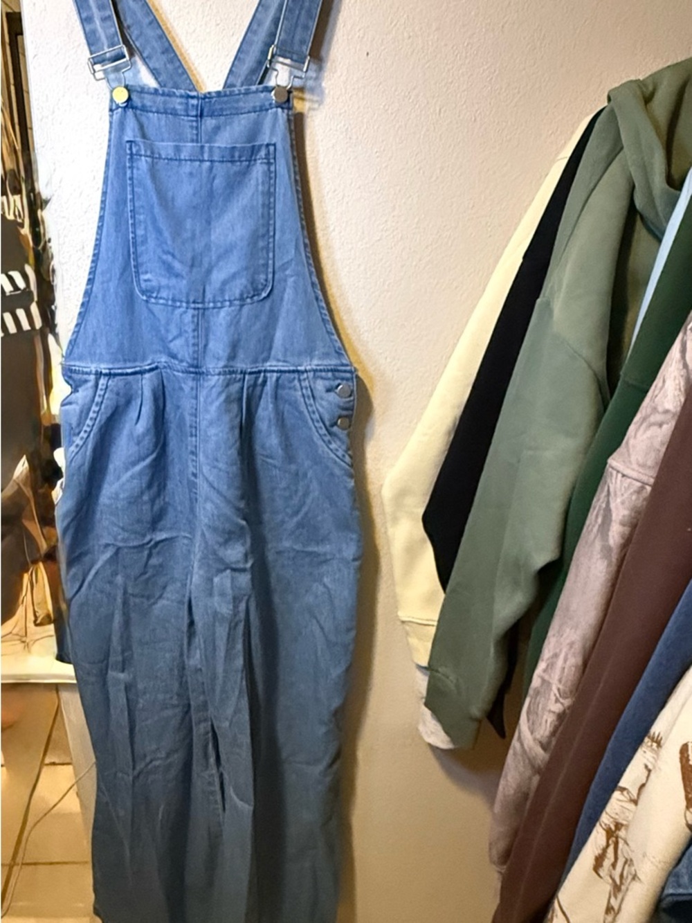 Pink Lily Light Blue Denim Overalls